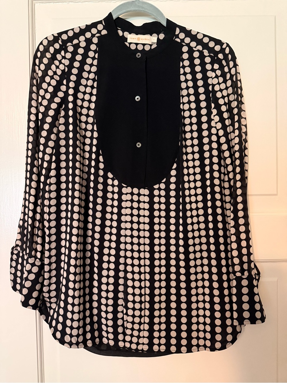 Black & Cream Polka Dot Blouse
